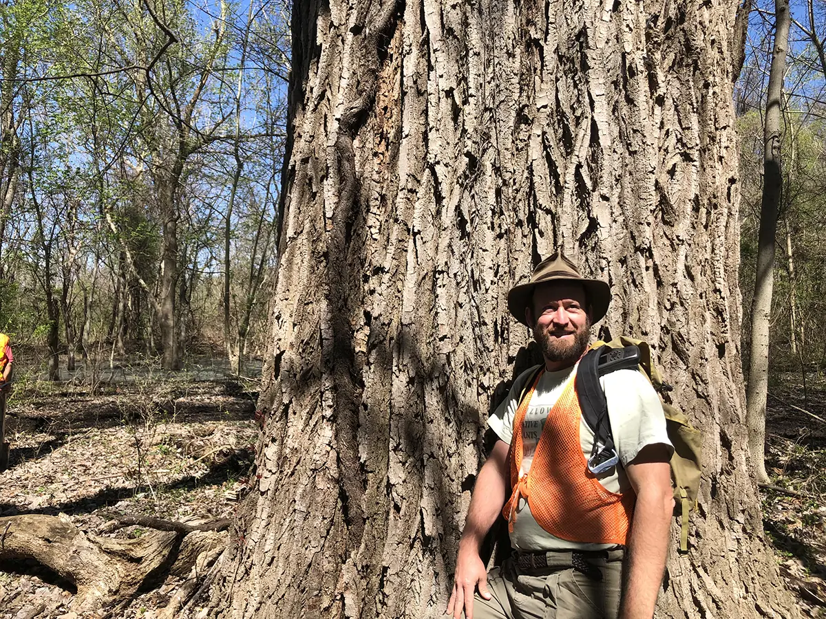 Ecobot cofounder in wetland conducting field research that inspired the development of the Ecobot platform